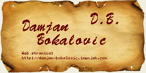 Damjan Bokalović vizit kartica